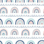 ネイビーピンク毛布ボホレインボー新生児 フリースブランケット