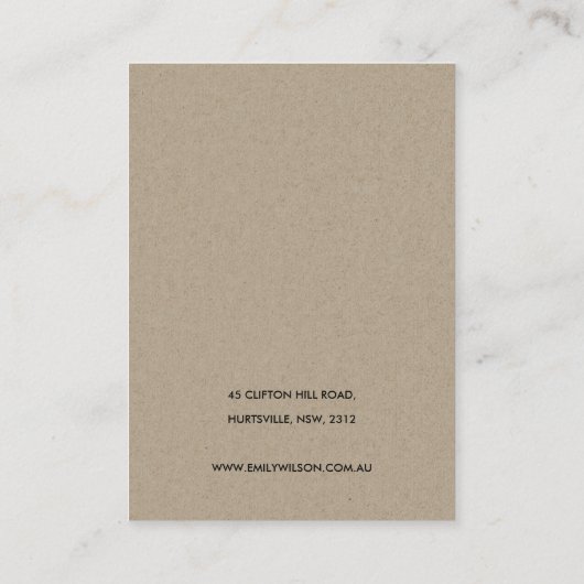 ネイビーピンク金ゴールドブルゴーニュバラフローライヤリングディスプレイ 名刺 (裏面)