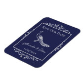 ネイビーピーコックは日付の磁石を除いて繁栄 マグネット (左側)