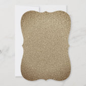 ネイビーピーチ金ゴールドフローラ紙吹雪ベビーシャワー 招待状 (裏面)