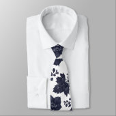 ネイビーピーニーと白いエレガントな結婚式 ネクタイ (タイ)