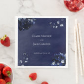 ネイビーピーニーアセンブリ8"スクエアディナーナプキンズ (インサイチュ)