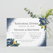 ネイビーピーニーアンドシトラスフローラリハーサルディナー 招待状 (スタンド正面)