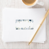 ネイビーピーニーシルバーダスティブルーユーカリ郵送 ラベル (インサイチュ)