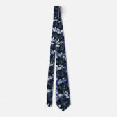 ネイビーピーニーズダスティブルーグリーン結婚リー ネクタイ (裏面)