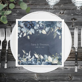 ネイビーピーニーズダスティブルーユーカリ結婚プス