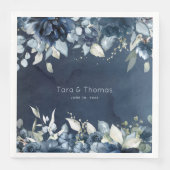 ネイビーピーニーズダスティブルーユーカリ結婚プス (正面)