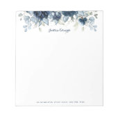 ネイビーピーニーダスティブルーユーカリ ノートパッド (正面)