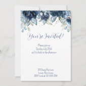 ネイビーピーニーユーカリ緑 案内状 (正面)