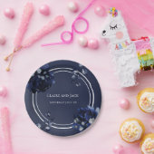 ネイビーピーニ結婚ー議会の7インチランチョン ペーパープレート (パーティー)