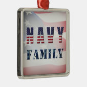 ネイビーファミリークリスマス メタルオーナメント (右)