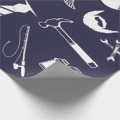 ネイビーファーザーズデイラッピング紙 ラッピングペーパー (角)