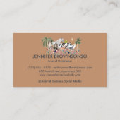 ネイビーファームキャットドッグバードアルパカアニマル栄養士 名刺 (裏面)