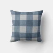 ネイビーファームハウスバッファロープレイド クッション (裏面)