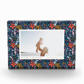 ネイビーフェスティバルかわいらしホリデークリスマスフォトブロック フォトブロック (正面)