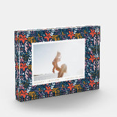 ネイビーフェスティバルかわいらしホリデークリスマスフォトブロック フォトブロック (左)