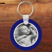 ネイビーフォトキーチェーン キーホルダー (正面)