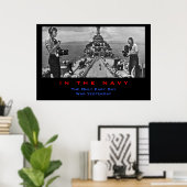 ネイビーフォトジェクトアットワーク ポスター (ホームオフィス)