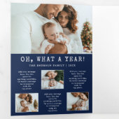 ネイビーフォトホリデートリフォールドカード 三つ折り招待状 (内部最初)