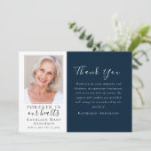 ネイビーフォーエバー我々のハート写真葬儀 サンキューカード (スタンド正面)