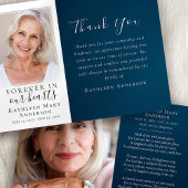 ネイビーフォーエバー我々のハート写真葬儀 サンキューカード