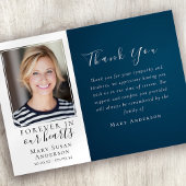 ネイビーフォーエバー我々のハート写真葬儀 サンキューカード