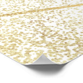 ネイビーフラワーズウォーター結婚カラーフローラの歓迎 ポスター (角)