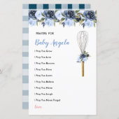 ネイビーフラワーズ祈りの言葉ベビー緑フローラ (正面/裏面)