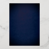 ネイビーフラワーティアラシルバーキンセアニェラ 箔招待状 (裏面)