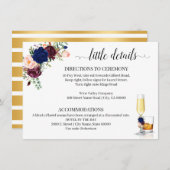 ネイビーフラワーバブルとバーボンエンクロージャカード エンクロージャーカード (正面/裏面)