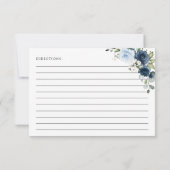 ネイビーフラワーブルーフラワーズブライダルシャワーレシピ (裏面)