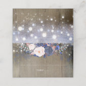 ネイビーフラワーライトとストリングラ素朴イト プレイスカード (外部開封)