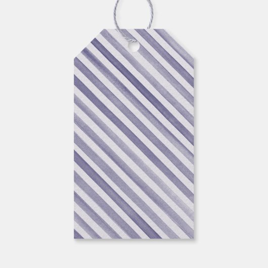 ネイビーフランスのボウ付き水彩シャンパン ギフトタグ (裏面)