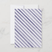 ネイビーフランスのボウ付き水彩シャンパン サンキューカード (裏面)