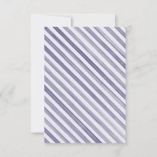 ネイビーフランスのボウ付き水彩シャンパン サンキューカード (裏面)