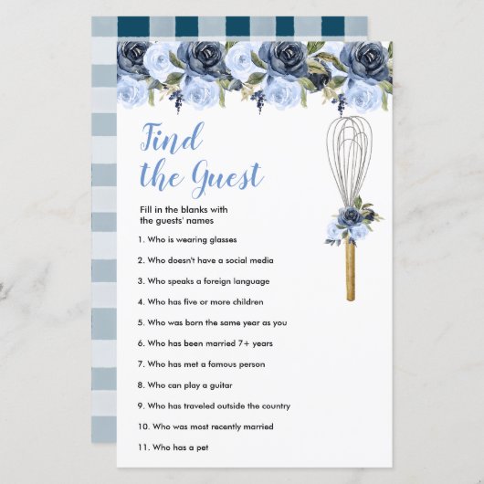 ネイビーフローラすぐにウィスキッドにゲストゲームを見つける (正面/裏面)