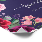 ネイビーフローラの結婚好意 ポスター (角)