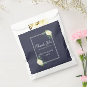 ネイビーフローラエレガントアイボリーバラ優先バッグ フェイバーバッグ (封をした状態)