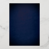 ネイビーフローラガーデン金ゴールドミクリンキンセアニェラ 箔招待状 (裏面)