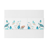 ネイビーフローラグリーン結婚式招待状ベリーバンド 招待状ベリーバンド (裏面例)