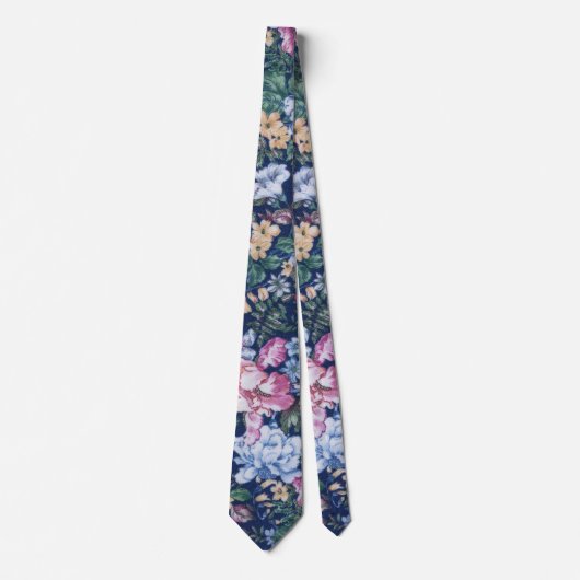 ネイビーフローラネックタイ ネクタイ (正面)
