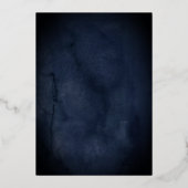 ネイビーフローラバタフライボーイバプテスマ 箔招待状 (裏面)