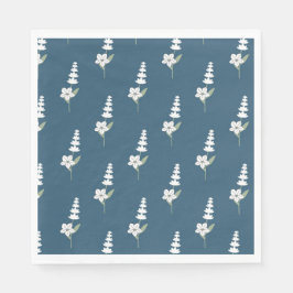 ネイビーフローラボヘミアン植物模様 スタンダードランチョンナプキン