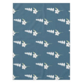 ネイビーフローラボヘミアン植物模様 テーブルクロス (正面)