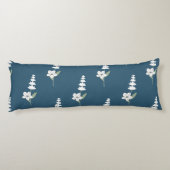 ネイビーフローラボヘミアン植物模様 ボディピロー (裏面)