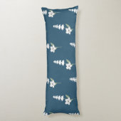 ネイビーフローラボヘミアン植物模様 ボディピロー (裏面 (縦))