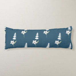 ネイビーフローラボヘミアン植物模様 ボディピロー