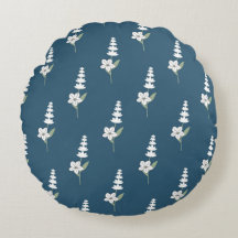 ネイビーフローラボヘミアン植物模様