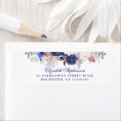 ネイビーフローラボホシック結婚ズ ラベル (インサイチュ)