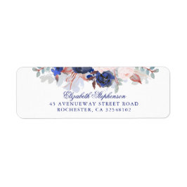 ネイビーフローラボホシック結婚ズ ラベル